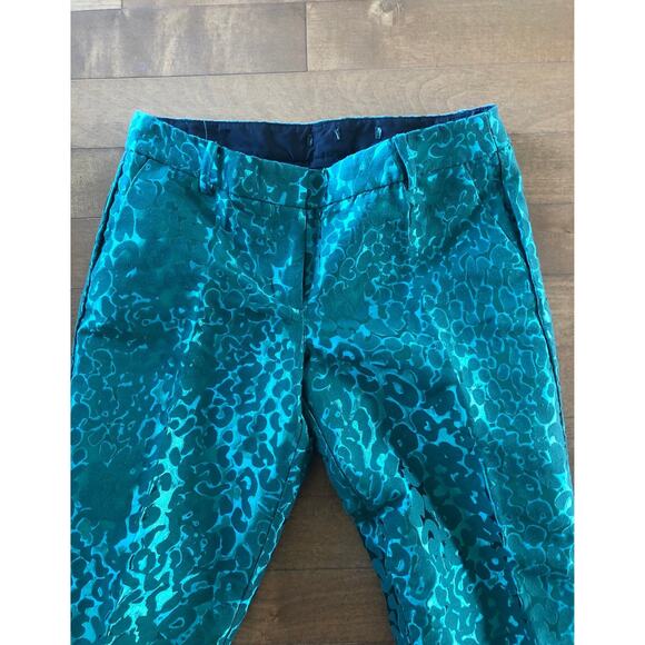 J. CREW “CITY FIT” WOMEN ELEGANT FINISH GREEN DRESS CROP PANTS size 6 - Picture 8 of 12